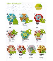 Apple Pie Patchwork Template Playing with Hexagons Series