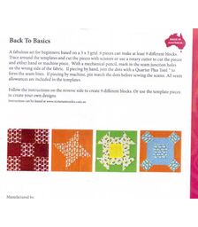 Back To Basics 3g Patchwork Template Set - Meredithe Clark