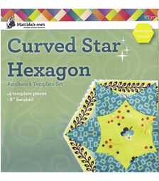 Curved Star Patchwork Template Playing with Hexagons Series