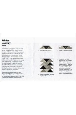 Winter Journey Patchwork Template Meredithe Clark Signature Collection