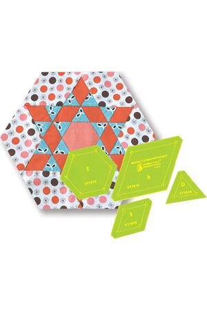 Diamond Hexagon Patchwork Template Playing with Hexagons Series